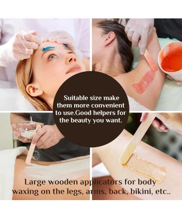Lifestance Professional Wooden Wax Sticks - 60PCS Premium Spatulas for Body & Facial Hair Removal Waxing at Home - Buy Online on GoSupps.com