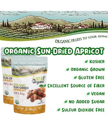 ORGANIC Sun-Dried Apricot - IOS Love Organic- | Purely Apricot - USDA Certified Organic Apricot  NO Added Sugars  Sulfurs or Preservatives | NON-GMO  VEGAN  & KOSHER - Buy Online on GoSupps.com