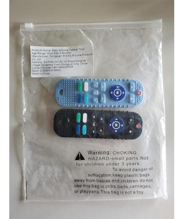 Winmany 2Pack Silicone Teething Toys for Babies - Remote Control Shape Molar Teether Chew Toy - BPA Free with Pacifier Clip - Blue+Pink 2 - Buy Online on GoSupps.com