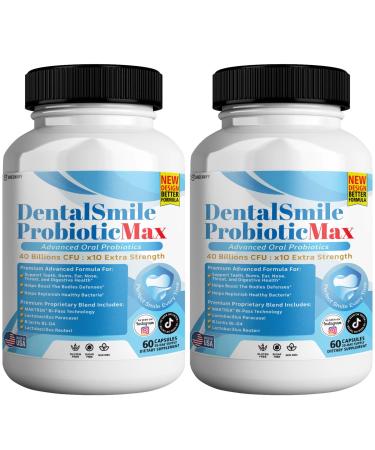 DentalSmile ProbioticMax Advanced Oral Probiotic Supplement 40 Billion CFU 60 Capsules Gluten Free (2)