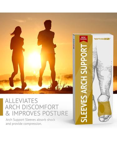 Arch Support Sleeves - Plantar Fasciitis Relief Brace - Foot Arch Supports for Flat Feet - 1 Pair Beige - Buy Online on GoSupps.com