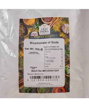 Old India Bicarbonate of Soda 2kg - Quality Sodium Bicarbonate for Cooking & Cleaning | Pack of 1 - Buy Online on GoSupps.com