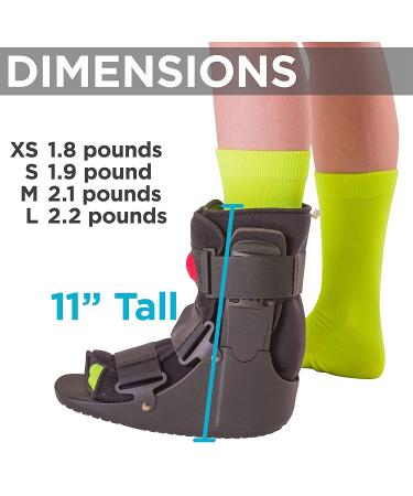 BraceAbility Short Air Ankle Walker Boot - Small | Medical-Grade Orthopedic Foot Cast Brace for Sprained Ankle, Broken Foot, Toe Injury, Stress Fracture - Post Surgery Support for Achilles Tendonitis | Pack of 1 - Buy Online on GoSupps.com