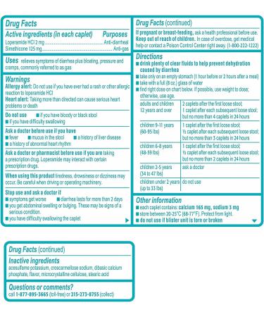 Imodium Multi-Symptom Relief Caplets - 18 ct Anti-Diarrheal Meds with Loperamide Hydrochloride and Simethicone for Diarrhea, Gas, Bloating, Cramps - Buy Online on GoSupps.com