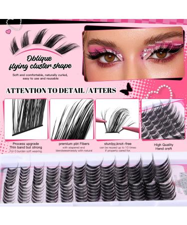 Buy Generic DIY Self Adhesive Eyelashes - 144 Pcs Lash Clusters 12-18mm D Curl 3D Angel Wing Kit with Bond Seal & Tweezers - Perfect for Home Use - Buy Online on GoSupps.com