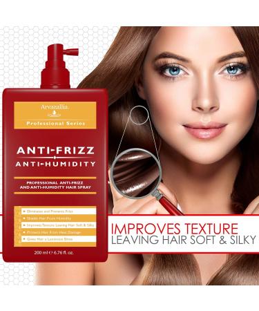 Arvazallia Antifrizz and Antihumidity Hair Spray - Professional Frizz Control Anti-humidity Heat Protectant and Shine Serum - Buy Online on GoSupps.com