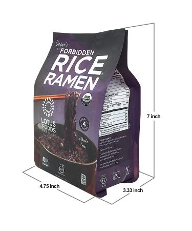 Lotus Foods Organic Forbidden Rice Ramen Noodles - 10oz (Pack of 6) | Gourmet Gluten-Free Option - Buy Online on GoSupps.com