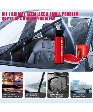 Glass Cool Glass Cool Windshield Cleaner Powerful Windshield Cleaner & Oil Film Remover Car Glass Cleaning Mouse for All Glass Surfaces (3pcs) - Buy Online on GoSupps.com