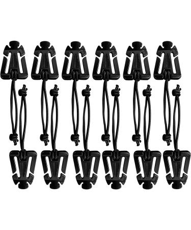 GearHill Molle Web Dominators - Tactical Backpack Accessories, Black 12 Pieces - Buy Online on GoSupps.com