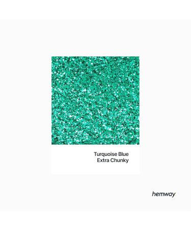 Buy Hemway Eco-Friendly Biodegradable Glitter 100g - Vegan Sparkle for Face Eyes Body & Craft - Turquoise - Safe for Festivals & Cosmetics - Buy Online on GoSupps.com