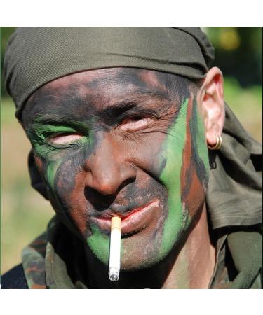 CCbeauty 3-Color Camo Face Paint + 10 Wipes | Oil Resistant Military Makeup for Spirit Week & Cosplay - Black Brown Green - Buy Online on GoSupps.com