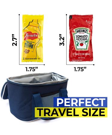 Grab-n-Go Condiment Packs - 100 Single Serve Ketchup & Mustard Packets for Picnics, BBQs, Travel & Parties - Buy Online on GoSupps.com