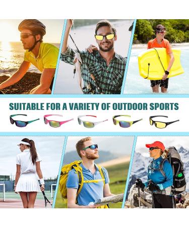 Polarized Sports Sunglasses - 18 Pairs for Men, Women, Youth - Flexible Frame for Running, Driving, Cycling - Assorted Colors - Buy Online on GoSupps.com