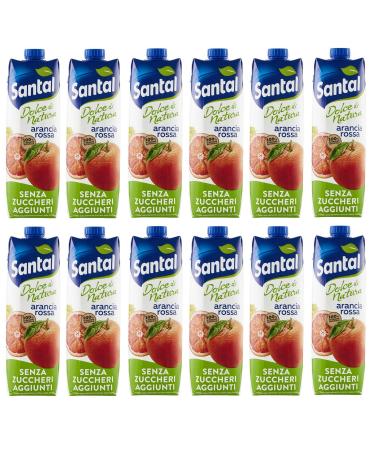 Parmalat Santal Red Blood Fruit Juice Sweet by Nature Zero Added Sugars Blood orange fruit juice No added sugar Refreshing drink Tetrapack 1000 ml
