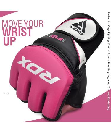 RDX Women's MMA Gloves - Maya Hide Leather Sparring & Kickboxing Training Gloves - Professional Punching Bag & Muay Thai Gloves - Reusable Pink - Buy Online on GoSupps.com