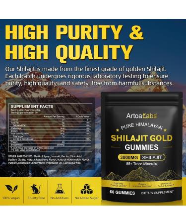  Onznoz Shilajit Gummies Pure Himalayan Gold Shilajit Gummies 3000mg 85+ Trace Elements Improve Stamina Strength & Strength Non - Buy Online on GoSupps.com