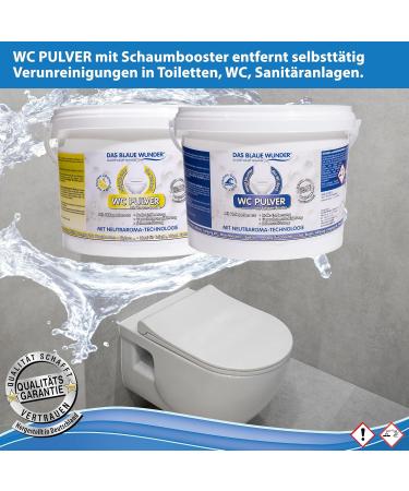 Blue Miracle Toilet Powder - Foam Booster & Active Pearls for Urine Stone & Lime - Fresh Ocean Fragrance (1.5 kg) - Buy Online on GoSupps.com