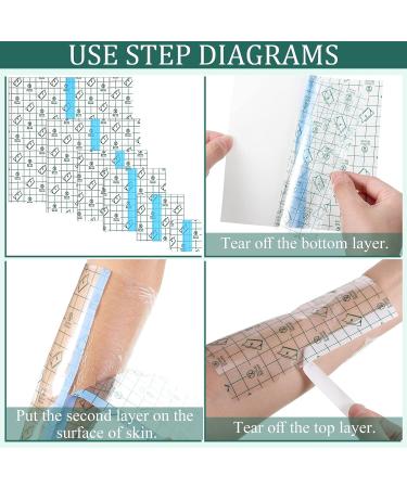 120 Transparent Stretch Waterproof Adhesive Bandages - 6 Sizes (Square) - Buy Online on GoSupps.com