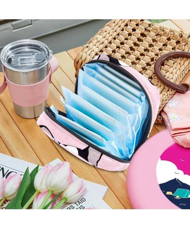 Womens Bulldog Head Napkin Storage Bag - Pink Portable Menstrual Cup & Bandages - Ideal for First Period - Buy Online on GoSupps.com