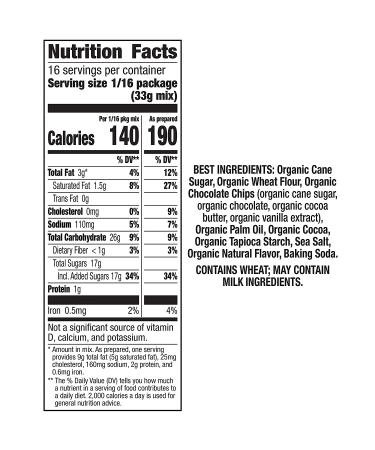 Annie's Organic Brookie Cookie Brownie Bar Baking Mix | Real Chocolate Chips | 18.4 oz - Buy Online on GoSupps.com