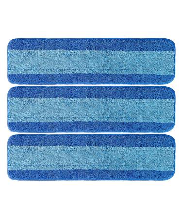 3 Pack for Bona Microfiber Cleaning Pad, Microfiber Mop Pads Compatible with Bona Mop for Bona Hardwood Floor Cleaner 18 Inch Normal Normal