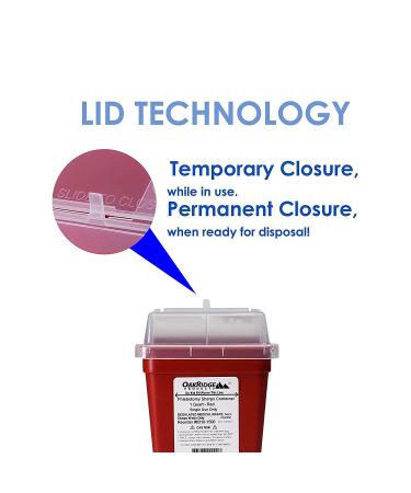 OakRidge 1 Quart Sharps Disposal Container (Pack of 3) - Home & Professional Approved - Buy Online on GoSupps.com