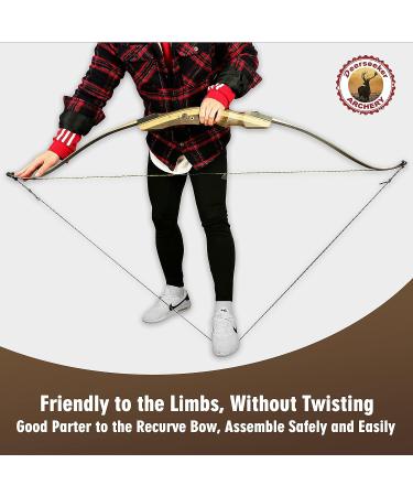 Deeseeker Archery Limbsaver: Recurve Bow Stringer Tool for Longbow & Traditional Accessories - Black-White - Buy Online on GoSupps.com