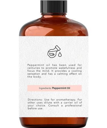 Brooklyn Botany 100% Pure Peppermint Essential Oil - 4 Fl Oz Therapeutic Grade with Dropper for Aromatherapy and Diffuser - Buy Online on GoSupps.com