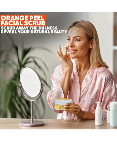 Orange Peel Herbal Facial Scrub | Natural Citrus Exfoliant for All Skin Types | Gentle Skin Cleansing & Rejuvenation - 5.30 oz - Buy Online on GoSupps.com
