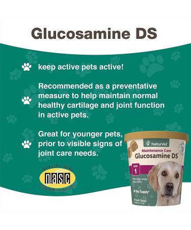 NaturVet Glucosamine DS Maintenance Care Level 1 - 70 Soft Chews for Joint Health (5.4 oz) - Buy Online on GoSupps.com
