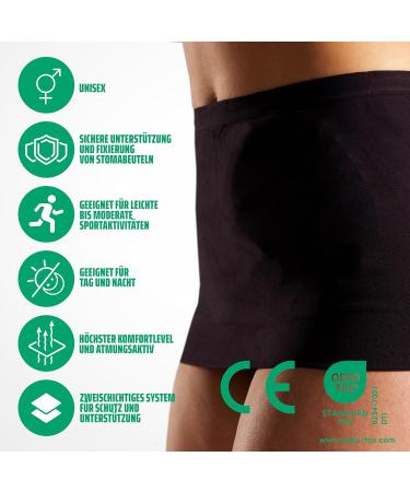 Corsinel Stomasafe Plus Belly Bandage - Two-Layer Stoma Bag Fixing Flexible Support Easy Access - White L/XL | International Shipping - Buy Online on GoSupps.com