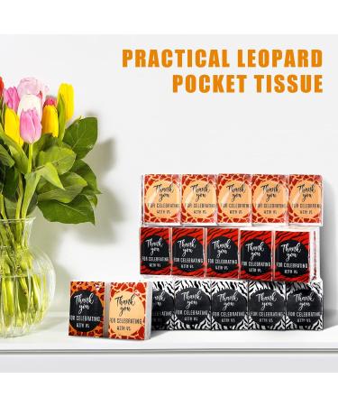 Safari Jungle Pocket Tissue Pack - 800 Sheets | Animal Bulk Travel Paper Napkins for Cowboy Party Decoration, Birthday, Wedding, Baby Shower - 80 Pack - Buy Online on GoSupps.com