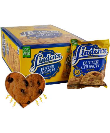 Linden's Butter Crunch Cookies- 3 Cookies Per Pack- 18 Packs - With Exclusive InPrimeTime Cookie Heart Magnet