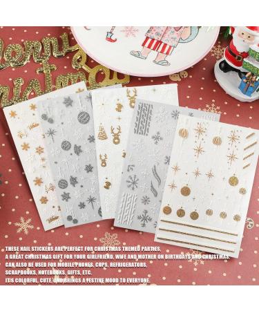 Christmas Nail Stickers 10 Sheets Christmas Nail Art Stickers & Decals Self-Adhesive (Christmas Nail Stickers B) - Buy Online on GoSupps.com