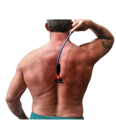 The Best!! Back Hair Shaver Back Hair Shaver Shaver with Extension Handle Blue