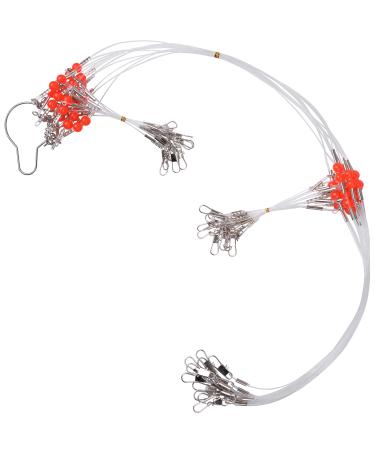 Fishing Wire Leaders Rigs - Saltwater Fishing Rigs Fishing Gear Tackle Clear Nylon High-Strength Fishing Wire Rigs Fishing Leaders with Swivel Snaps Beads 1Arm / 2Arm with 2 Arm _ 12pcs
