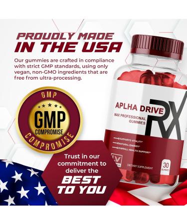 Buy Alpha DriveRX Gummies (3 Pack) - Advanced Formula 90 Gummies for 3 Months International Shipping - Buy Online on GoSupps.com