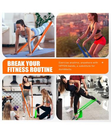 Non-Latex Resistance Bands Set - 1.8m Orange/Green/Blue - Ideal for Physical Therapy, Strength Training, Yoga, Pilates - Home Workout Bands with Various Strengths - Buy Online on GoSupps.com