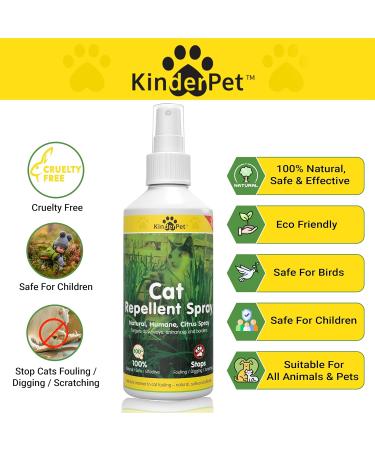 KinderPet Eco Cat Repellent Anti Fouling Spray Stop Cats Deterrent Stops Fouling Digging Scratching Christmas Tree Stop Cat Natural Humane Citrus Spray 250ml - Buy Online on GoSupps.com