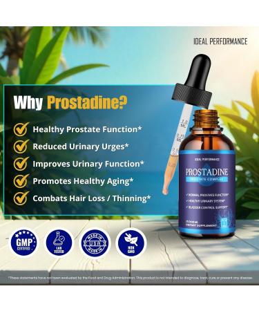 Prostadine Drops for Prostate Health Bladder Urinating Issues - Prostadine Supplement Liquid Drops - Maximum Strength Supports Prostate Health All Natural Formula Prostadine Liquid Reviews (6 Pack) - Buy Online on GoSupps.com
