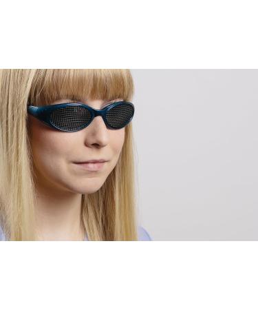 Pinhole Glasses 415-KBP | Square Grid Design | Blue | Improve Vision Naturally - Fast International Shipping - Buy Online on GoSupps.com