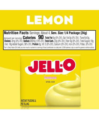 Jello Lemon Instant PUDDING AND PIE FILLING 96g - Buy Online on GoSupps.com