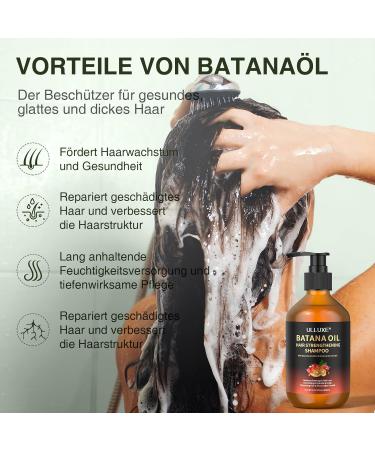 ulluxe Batana Oil Shampoo Batana Oil Hair Growth Shampoo Strengthening and regenerating formula for men and women with thinning hair or hair loss Moisturizing and soothing - Buy Online on GoSupps.com
