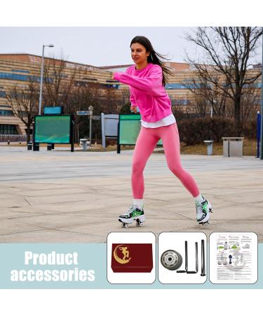 Shop 2-in-1 Roller Shoes for Girls | Retractable Wheel Sneakers for Kids & Teens - Size 36 Green - Buy Online on GoSupps.com