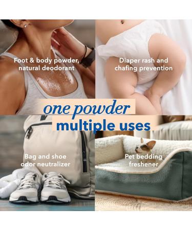 Buy Unscented Body Powder for Women & Men - Talc & Cornstarch Free 4oz Sweat Absorbing Arrowroot Powder Perfect for Skincare & Travel - Buy Online on GoSupps.com