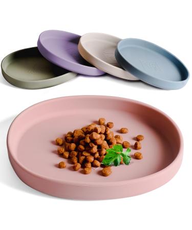 ne & no food bowl for small dogs and puppies I feed shell flat |Reisenapf |Siliconn bowl wide for dry food and wet food |Water bowl i Campingnapf (pink)