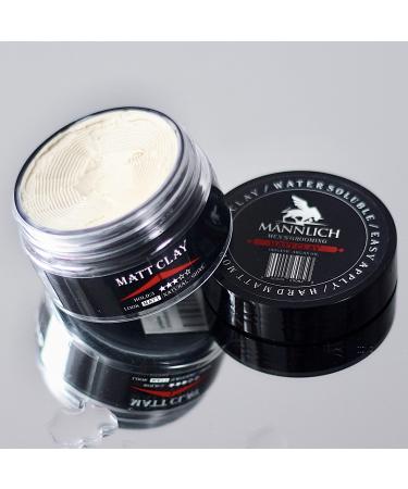 MANNLICH Hair Styling Clay | Cream | Paste | Pomade for Men Long-Lasting Hold, Lite Finish, Ideal For Short/Medium Thin/Thick Hair, Easy To Wash Out, 2.4 fl.oz (Matt Clay)