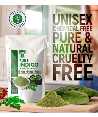 100% Organic Indigo Powder for Hair Dye - Black Coloring | 100g (3.52oz) | For use with Pure Henna - Buy Online on GoSupps.com