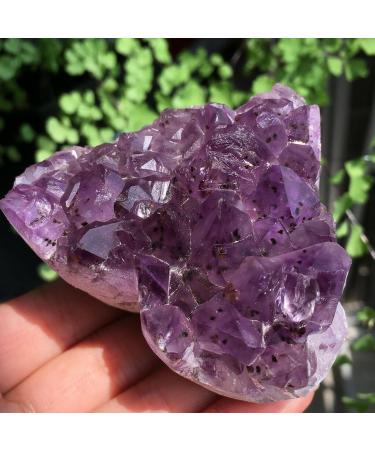 1pc Natural Amethyst Geode Quartz Cluster Crystal Heart Carving Specimen System Suitable for Home Crystal Cluster - Buy Online on GoSupps.com