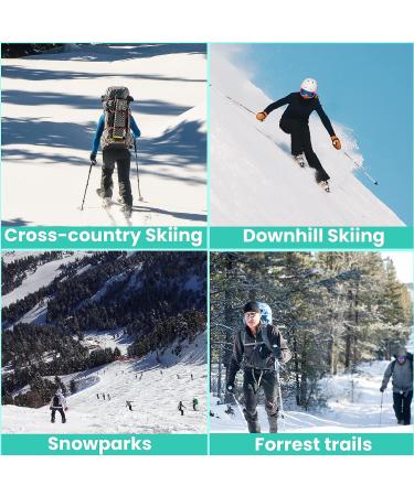 UPBUD Adjustable Short Mini Ski Skates - Winter Snowskates for Adults | Green Outdoor Ski Shoes for Sport Skiing - Buy Online on GoSupps.com